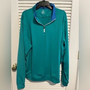 Teal Quarter-Zip Women’s Athletic Pullover Sweatshirt